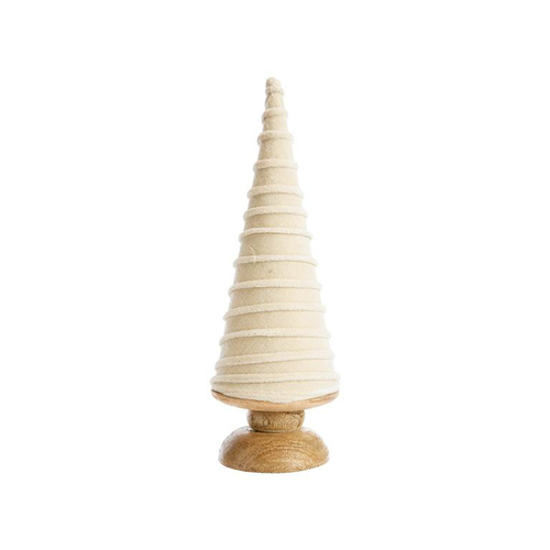 Visuel 1 du produit Sapin à poser en bois finition velours beige - Ø 10 x H 31 cm