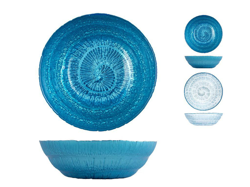 Visuel 1 du produit Saladier en verre bleu transparent Le club - Ø 22 x H 18 cm