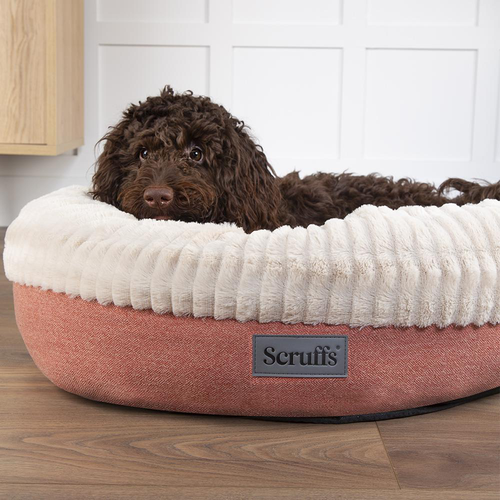 Visuel 4 du produit Couchage pour chien coloris orange corbeille ronde Scruffs Ellen - Taille XL Ø 75 cm