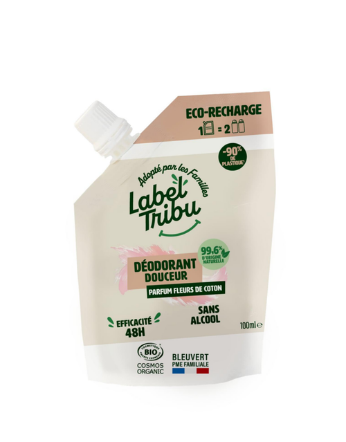 Visuel 1 du produit Recharge de déodorant douceur bio Label Tribu - 100 ml