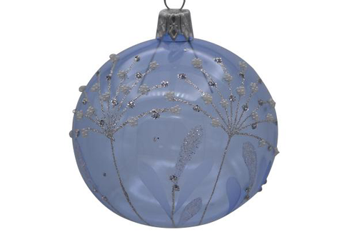 Visuel 1 du produit Suspension boule décorative Nordique coloris bleu en verre - Ø 7 cm