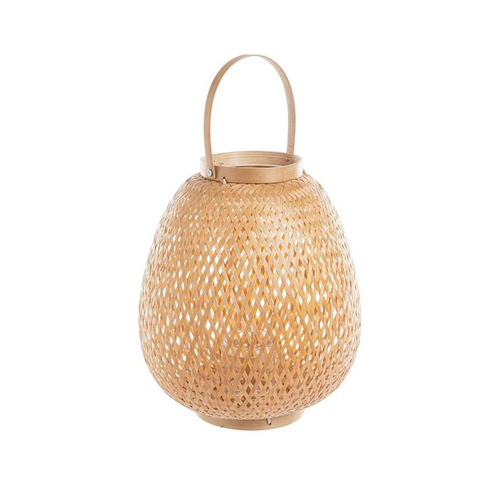 Visuel 1 du produit Lanterne en bambou naturel forme œuf - Ø 30 x H 35 cm