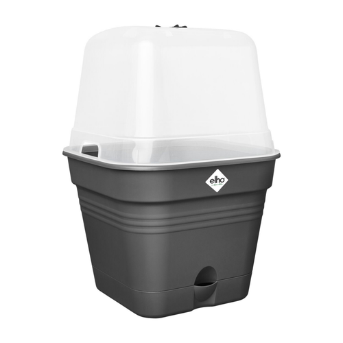 Visuel 2 du produit Pot de culture carré coloris living noir Elho Green Basics Allin1 - 35 cm