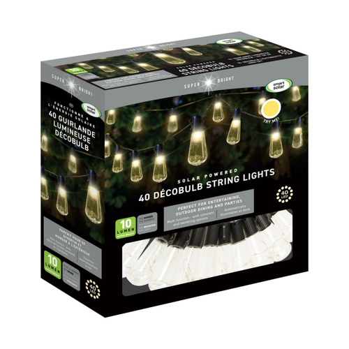Visuel 2 du produit Guirlande DécoBulb 40 LED coloris transparent effet blanc chaud en plastique Smartgarden - 18 m