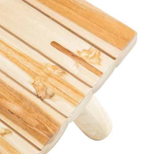 Visuel 2 du produit Table basse carrée coloris beige en teck - 80 x 80 x 40,5 cm