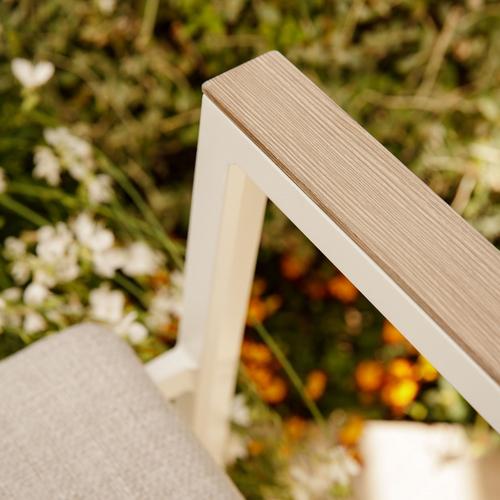 Visuel 6 du produit Fauteuil Calla coloris blanc en aluminium - 58,5 x 55,5 x 90 cm