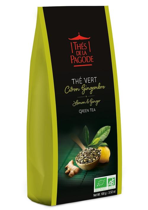 Visuel 1 du produit Thé vert citron gingembre bio thés de la pagode sachet - 100 g