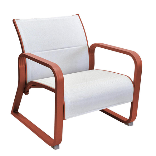 Visuel 1 du produit Fauteuil lounge Quenza II-padded coloris orange en aluminium