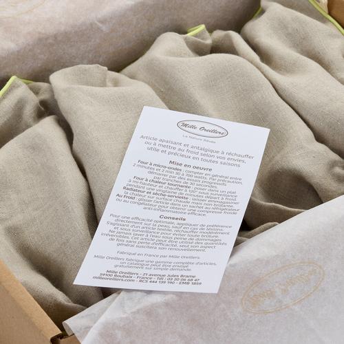 Visuel 4 du produit Coussin chauffant des kinés aux graines de lin Mille Oreillers - 24 x 50 cm