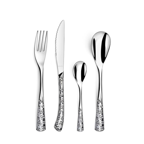 Visuel 1 du produit Ménagère de 30 couverts en inox Coffret Bouquet motifs fleurs