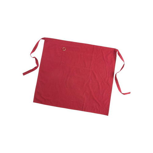 Visuel 1 du produit Tablier noué à la taille bordeaux en coton - 80 x 90 cm