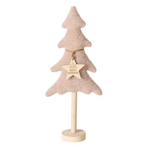 Visuel 1 du produit Arbre décoratif beige à poser avec support en pin Arvore moyen modèle - 14,5 x 7 x 33 cm