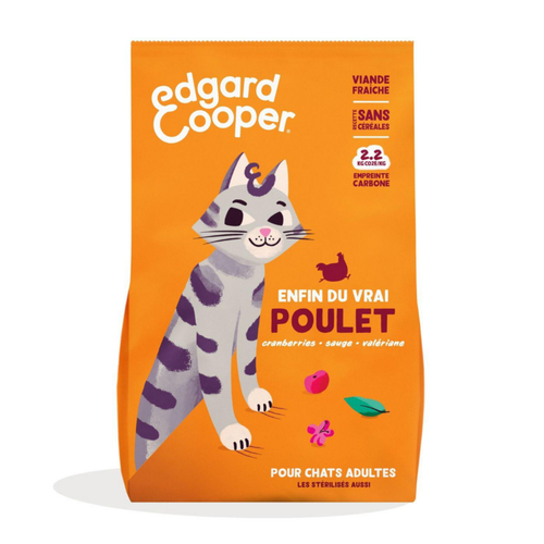 Visuel 1 du produit Croquettes pour chat adulte au poulet sans céréales Edgard & Cooper - 4 kg