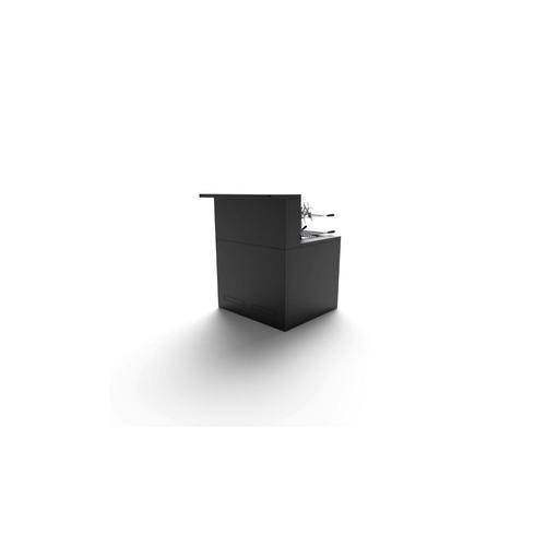 Visuel 4 du produit Support grill fermé en acier noir forme comptoir de bar Forge Adour - 90 x 97,2 x 112,5 cm