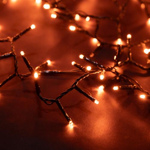 Visuel 2 du produit Guirlande lumineuse de Noël LED cuivre compact câble vert intérieur extérieur Flicker Light® - 9 m