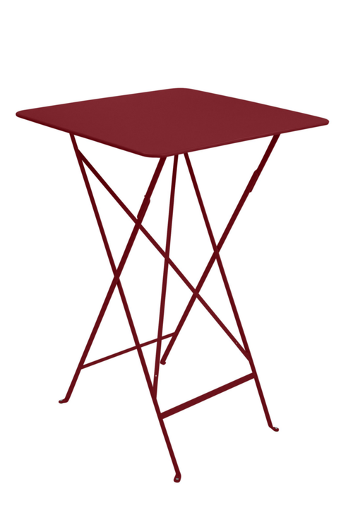 Visuel 1 du produit Mange debout Bistro coloris rouge en acier Fermob - 71 x 71 x 105 cm