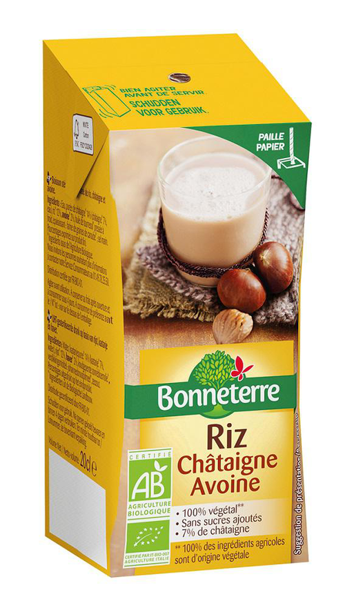 Visuel 1 du produit Boisson chataigne riz avoine bio Bonneterre - 20 cl