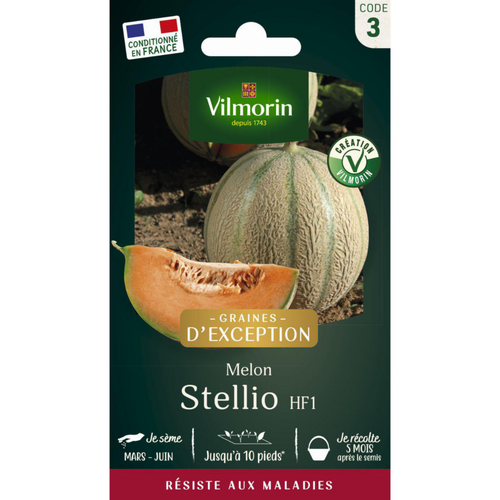 Visuel 1 du produit Sachet de semences potagères graines de melon Brode Stellio Graines d'Exception