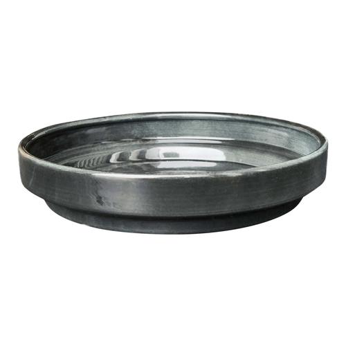 Visuel 1 du produit Soucoupe ronde en métal recyclé coloris gris océan vif Upcycle Conique - Ø 18 x H 3,5 cm