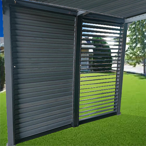 Visuel 2 du produit Ventelles pour pergola 3630 BI/PER 2430 BI coloris gris en aluminium - 2,19 x 2,8 m
