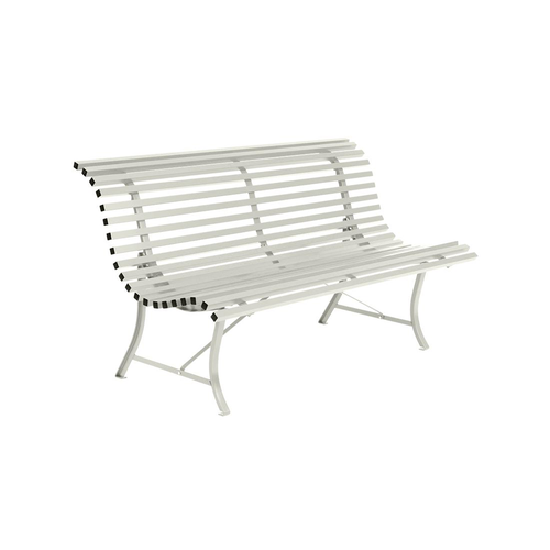 Visuel 1 du produit Banc Louisiane coloris gris en acier Fermob - 150 x 72 cm