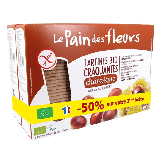 Visuel 1 du produit Tartines bio châtaigne Le Pain des Fleurs - 2 x 300 g