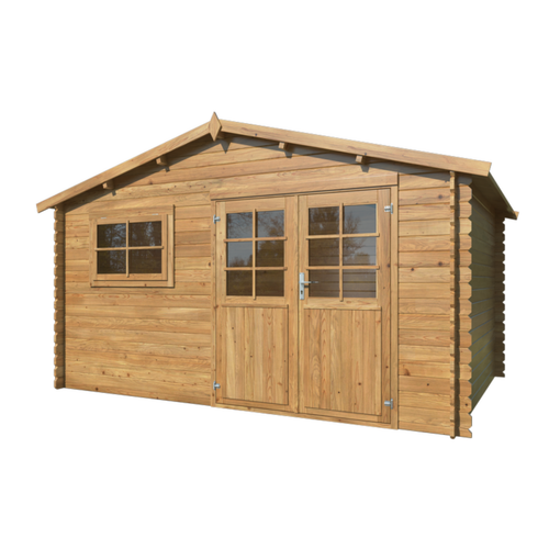 Visuel 1 du produit Abri de jardin naturel White Wood Bruges - 10.8 m² / 28 mm