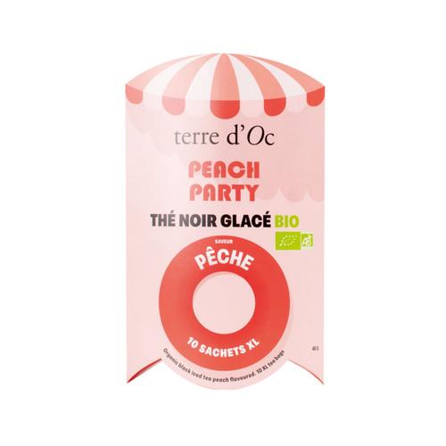 Visuel 1 du produit Thé noir bio glacé pêche Terre d’Oc Peach party - 10 infusettes