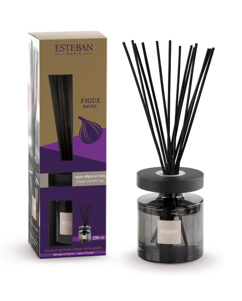 Visuel 1 du produit Bouquet parfumé et recharge Esteban Ellipse violet parfum Figue noire - 200 ml