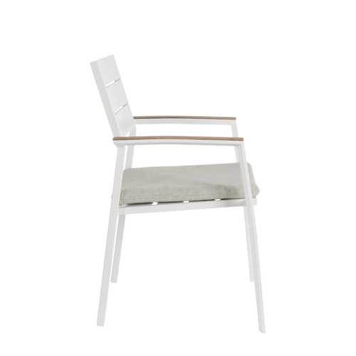 Visuel 5 du produit Fauteuil Calla coloris blanc en aluminium - 58,5 x 55,5 x 90 cm
