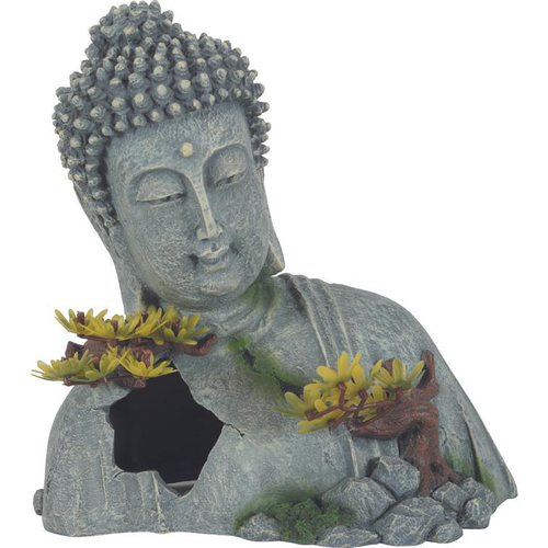 Visuel 1 du produit Décoration pour aquarium en résine coloris gris Zolux statue d'Asie Bouddha - Taille XL