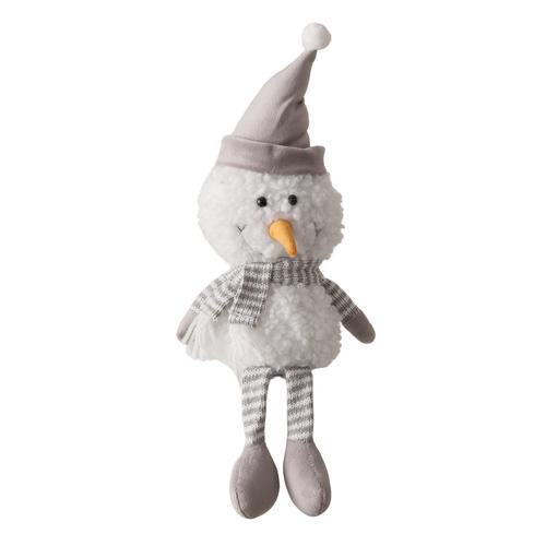 Visuel 2 du produit Figurine bonhomme de neige marron et blanc Triano - 14 x 12 x 34 cm