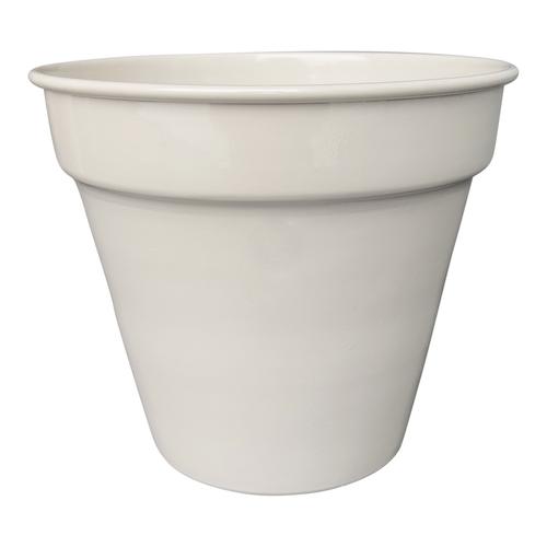 Visuel 1 du produit Pot conique en métal recyclé coloris crème Upcycle Conique - Ø 24,5 x H 21,5 cm