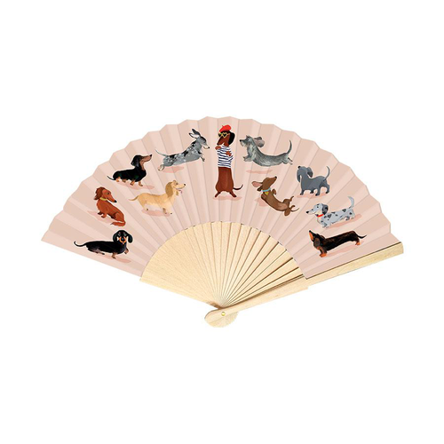 Visuel 1 du produit Éventail Cartesdart Teckels - 42 x 23 cm