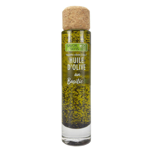 Visuel 1 du produit Huile d’olive bio au basilic Savor et Sens - 20 cl