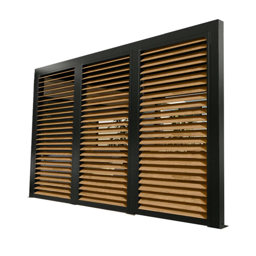 Visuel 1 du produit Ventelles mobiles pour pergolas 3630 BI / PER 3660 BI coloris gris en aluminium - 3,6 m