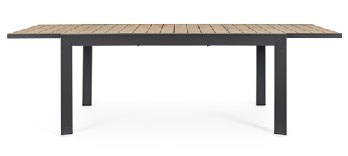 Visuel 2 du produit Table Calla avec allonges naturel coloris bois en aluminium - 160/240 x 100 cm