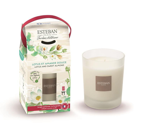 Visuel 1 du produit Bougie parfumée Esteban Estivale senteur Lotus et amande - 180 g
