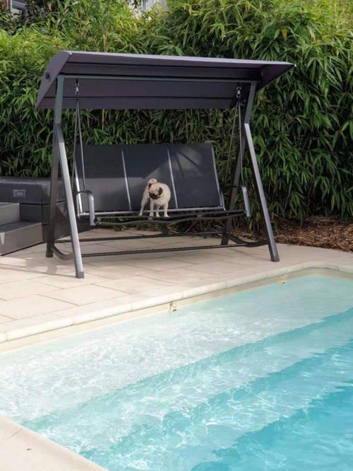 Visuel 4 du produit Balancelle de jardin aluminium anthracite mat MWH Kedline