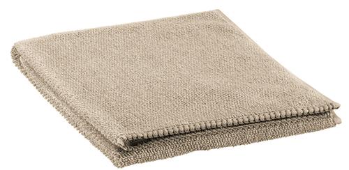Visuel 1 du produit Serviette invité en coton coloris galet Vivaraise Bora - 50 x 30 cm