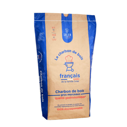 Visuel 1 du produit Charbon de bois français en gros morceaux Soler - 40 L