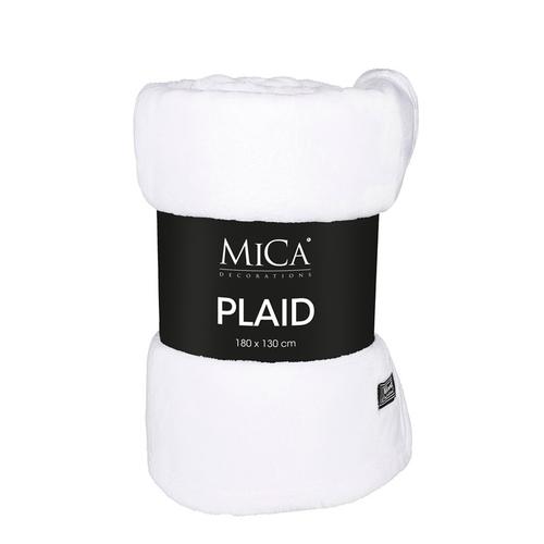 Visuel 1 du produit Plaid polaire en polyester blanc Famke - 180 x 130 cm