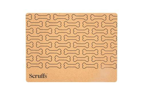 Visuel 1 du produit Dessous de gamelle coloris marron en liège motifs os Scruffs – 40 x 30 cm