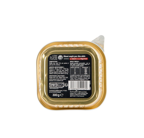 Visuel 3 du produit Terrine pour chien au bœuf et aux légumes Sa vraie nature - 300 g
