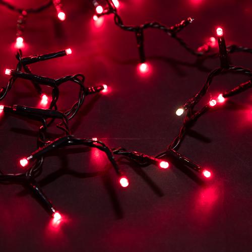 Visuel 2 du produit Guirlande lumineuse de Noël LED rouge blanc chaud compact câble vert intérieur extérieur Flicker Light® - 5 m