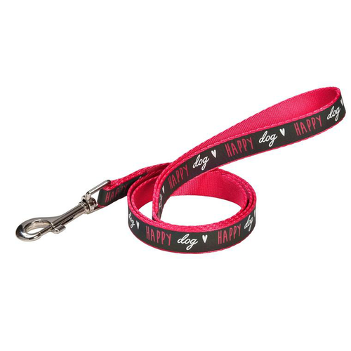 Visuel 1 du produit Laisse pour chien en polyester coloris rose Bobby Happy - Taille XS