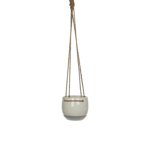 Visuel 1 du produit Pot à suspendre blanc en céramique Mica Décorations Resa - H 11,5 x Ø 13,5 cm