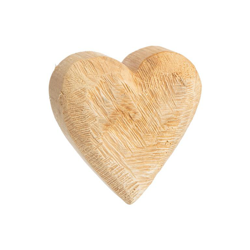 Visuel 1 du produit Cœur décoratif en bois naturel de peuplier - 15 x 15 cm