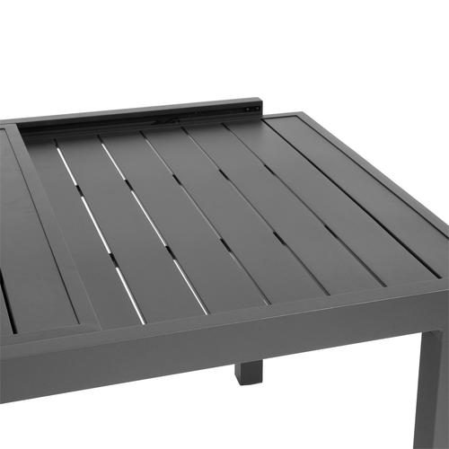 Visuel 4 du produit Table de jardin Zinnia 12 places coloris gris anthracite en aluminium - 202,2 à 319,5 x 100 x 75 cm