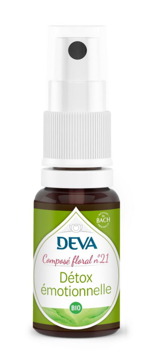 Visuel 1 du produit Complément alimentaire composé floral détox émotionnelle bio Deva - spray 15 ml